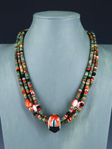 Santo Domingo Spiny Oyster and Turquoise Necklace