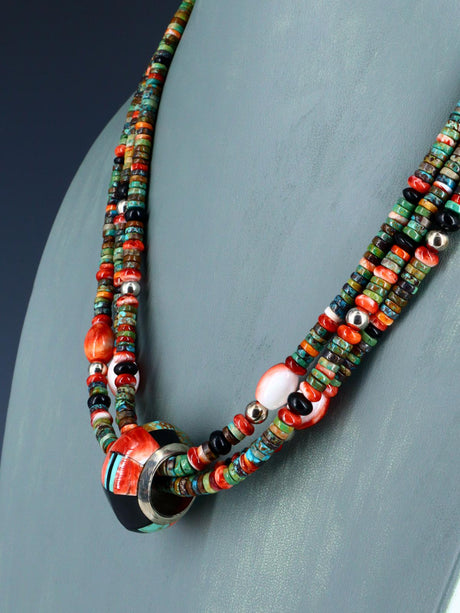 Santo Domingo Spiny Oyster and Turquoise Necklace