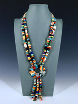 Native American Turquoise and Spiny Oyster Double Strand Necklace