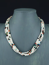 Santo Domingo Five Strand White Shell Necklace