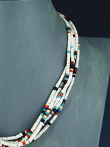 Santo Domingo Five Strand White Shell Necklace