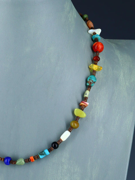 Native American Jewelry Multi Stone Necklace