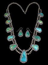 Navajo Jewelry Royston Turquoise Necklace and Earrings Set