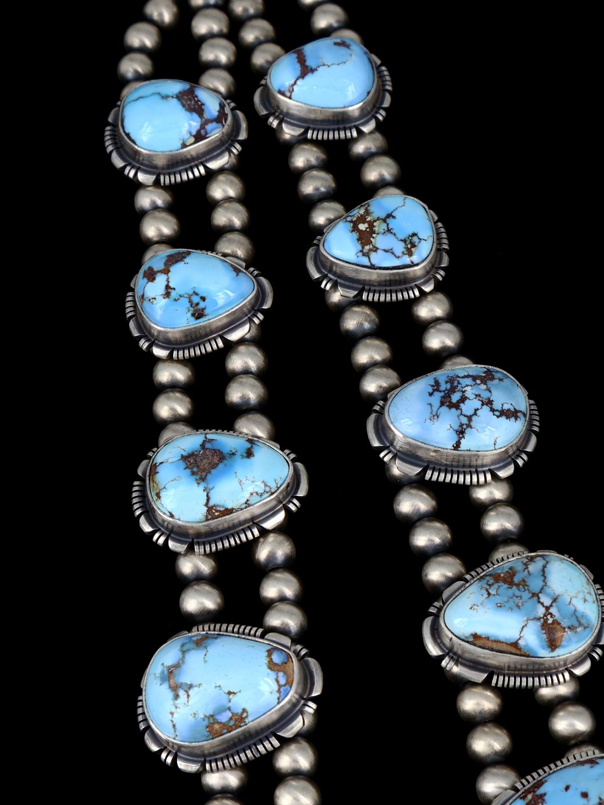 Navajo Jewelry Golden Hill Turquoise Necklace and Earrings Set