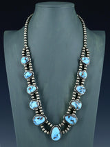 Navajo Jewelry Golden Hill Turquoise Necklace and Earrings Set