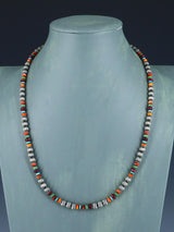 Collier amérindien de perles noires onyx et turquoise