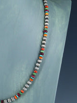 Collier amérindien de perles noires onyx et turquoise