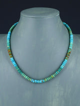 18" Navajo Single Strand Polychrome Turquoise Necklace
