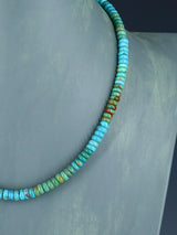 18" Navajo Single Strand Polychrome Turquoise Necklace