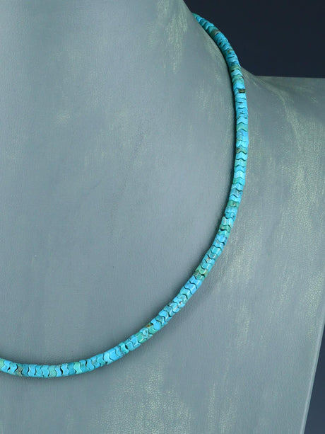 Navajo 18" Turquoise Snake Bead Necklace
