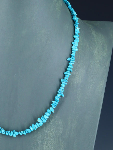 Navajo 20" Single Strand Sleeping Beauty Turquoise Necklace