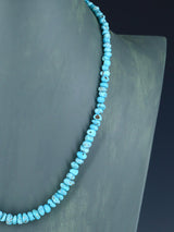 20" Navajo Single Strand Natural Lone Mountain Turquoise Necklace