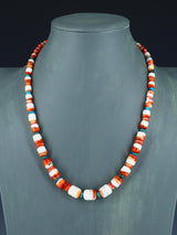20" Navajo Single Strand Spiny Oyster and Turquoise Necklace