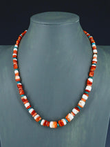20" Navajo Single Strand Spiny Oyster and Turquoise Necklace