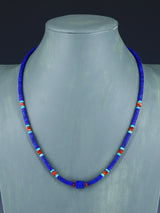 Collar de ostra espinosa y turquesa de una sola hebra de joyería nativa americana