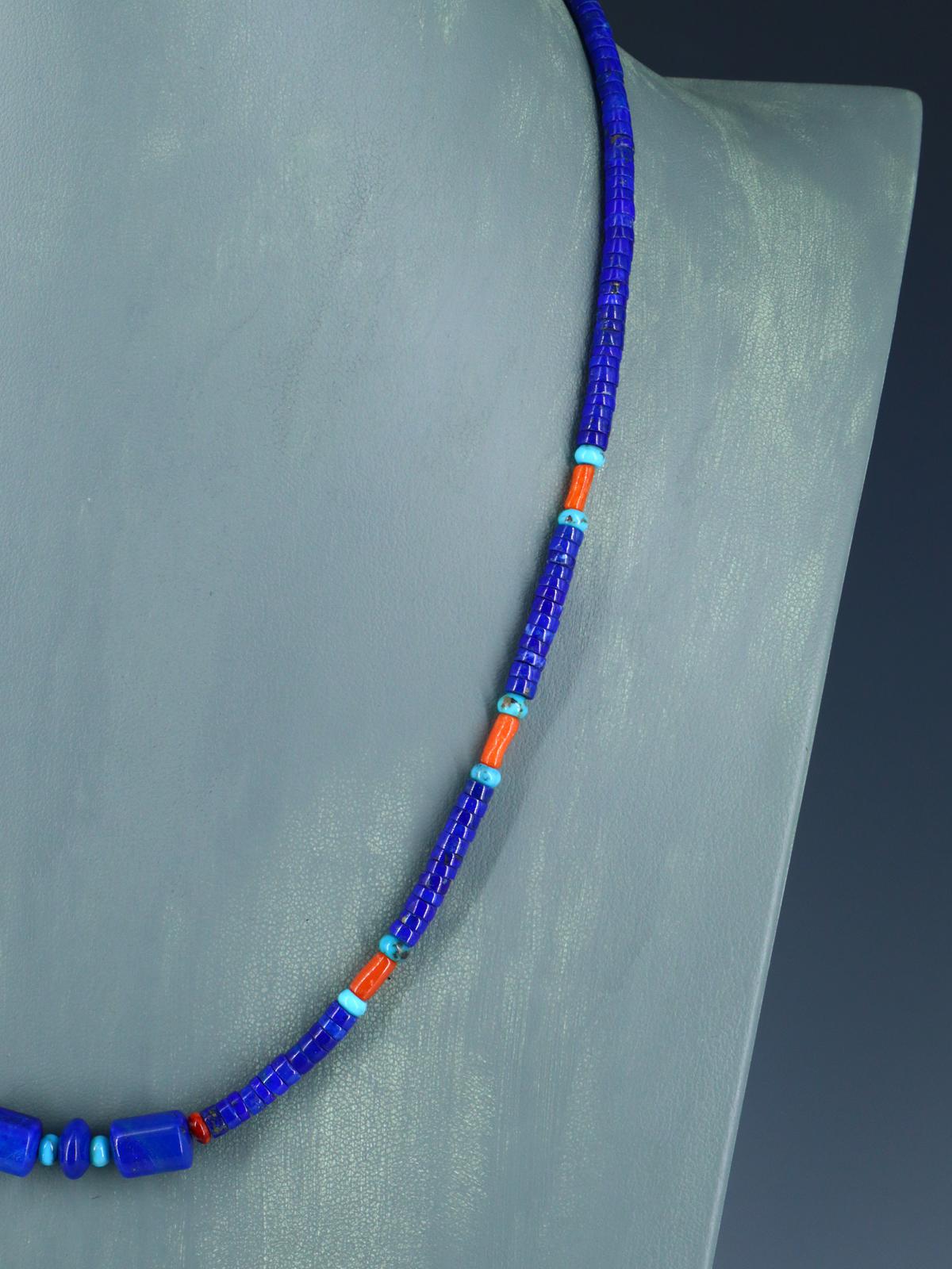 Bijoux amérindiens Collier simple brin d’huître épineuse et turquoise