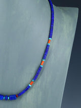 Bijoux amérindiens Collier simple brin d’huître épineuse et turquoise