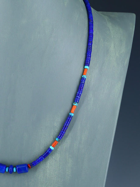 Bijoux amérindiens Collier simple brin d’huître épineuse et turquoise