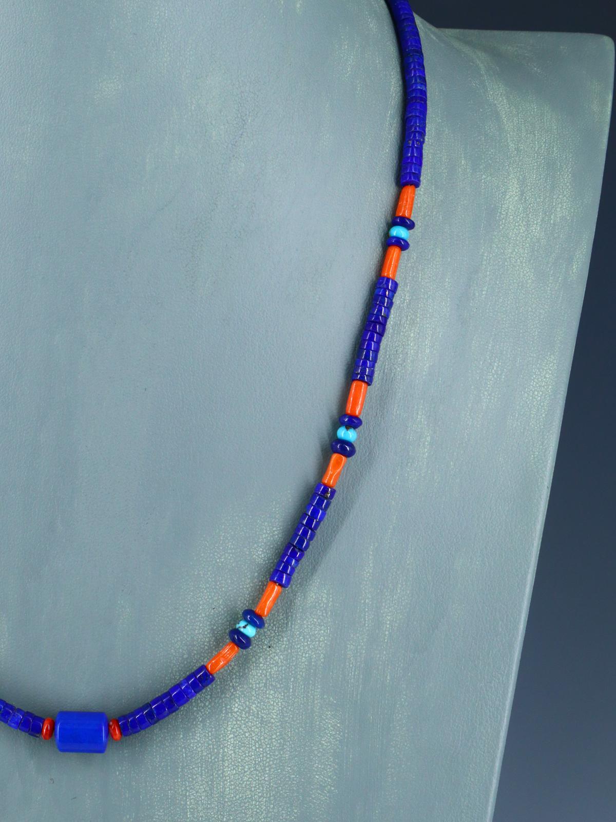 Collar de ostra espinosa y turquesa de una sola hebra de joyería nativa americana