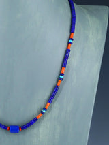 Collar de ostra espinosa y turquesa de una sola hebra de joyería nativa americana