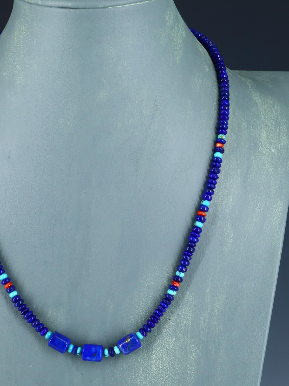 Collar de ostra espinosa y turquesa de una sola hebra de joyería nativa americana