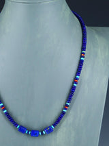 Collar de ostra espinosa y turquesa de una sola hebra de joyería nativa americana