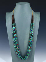 Native American Santo Domingo Turquoise and Spiny Oyster Necklace