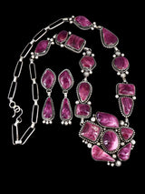 Collier amérindien en argent sterling avec huître épineuse Lariat Y