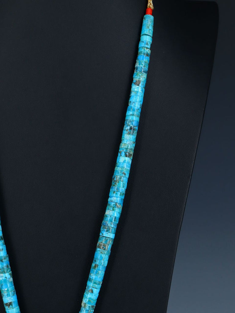Santo Domingo Turquoise and Spiny Oyster Jocla Necklace - PuebloDirect.com