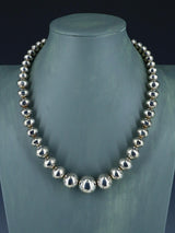 Collier de perles Navajo en argent sterling amérindien