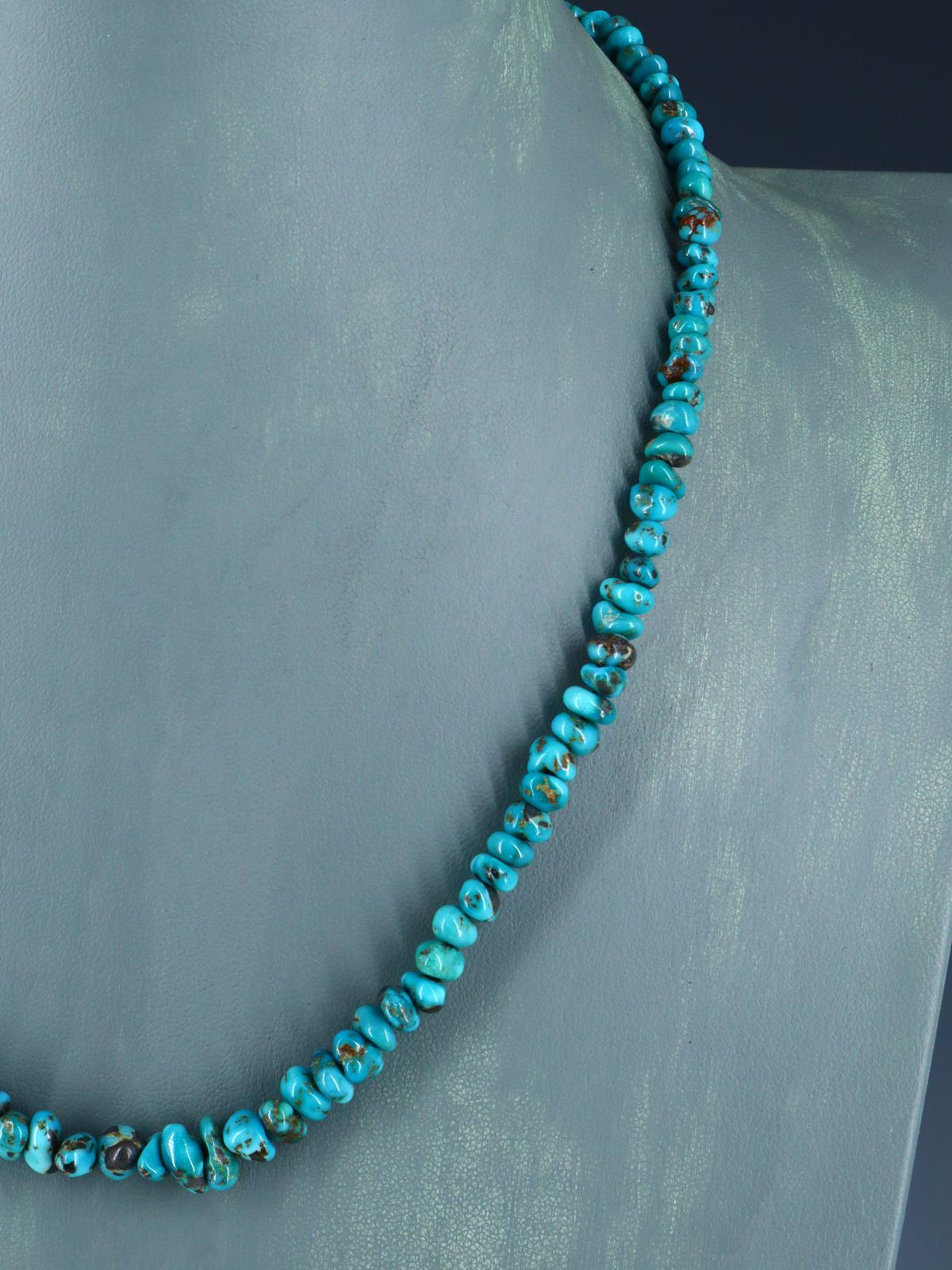 Native American Jewelry Single Strand Turquoise Necklace - PuebloDirect.com