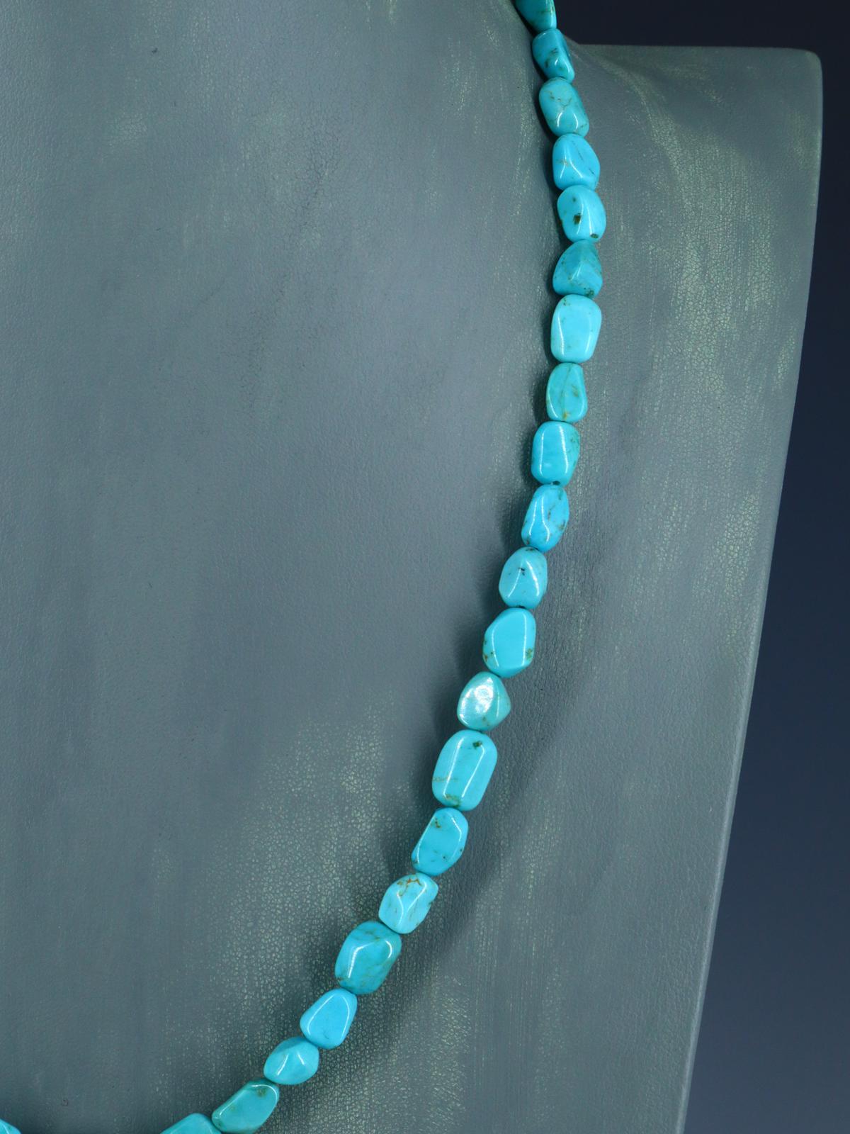 Native American Jewelry Single Strand Turquoise Necklace - PuebloDirect.com