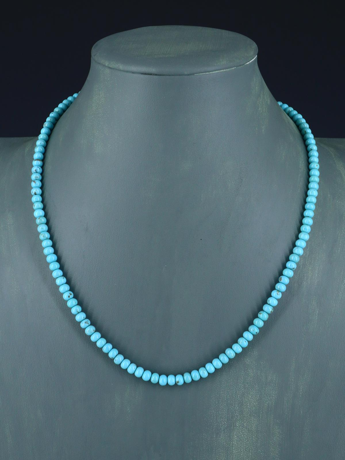 Collar de pepita de turquesa de una sola hebra de joyería nativa americana