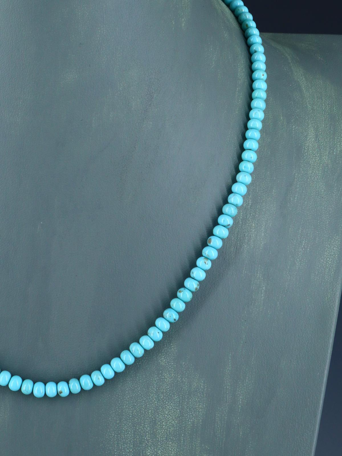 Collar de pepita de turquesa de una sola hebra de joyería nativa americana