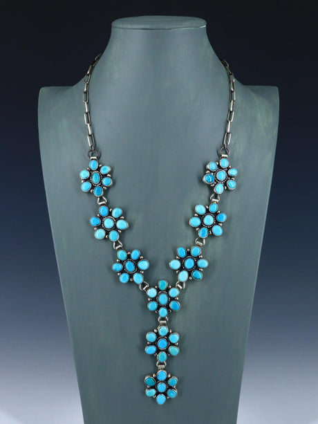 Native American Jewelry Sleeping Beauty Turquoise Lariat Necklace