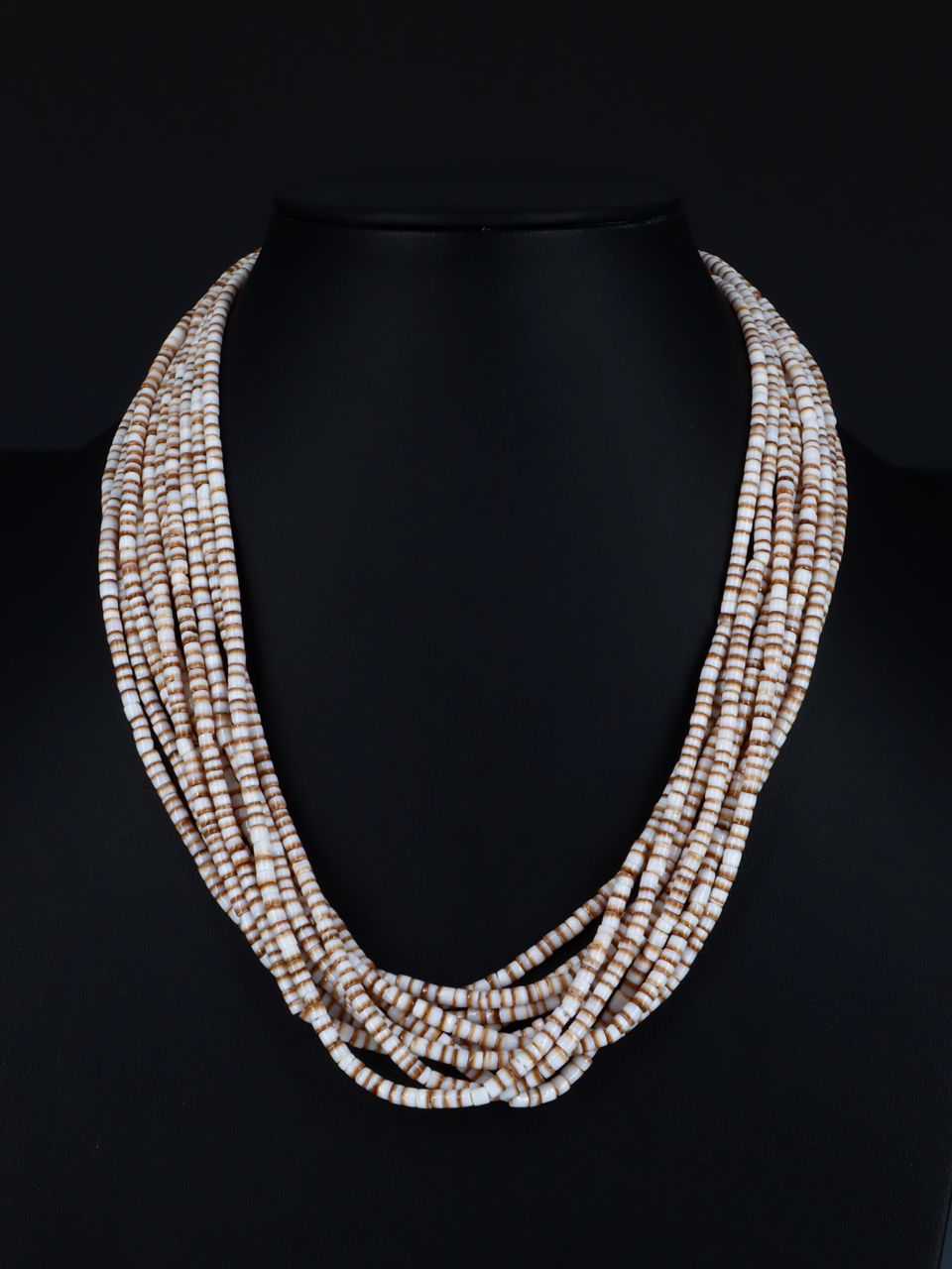 Native American Santo Domingo Shell Heishi Necklace Set - PuebloDirect.com