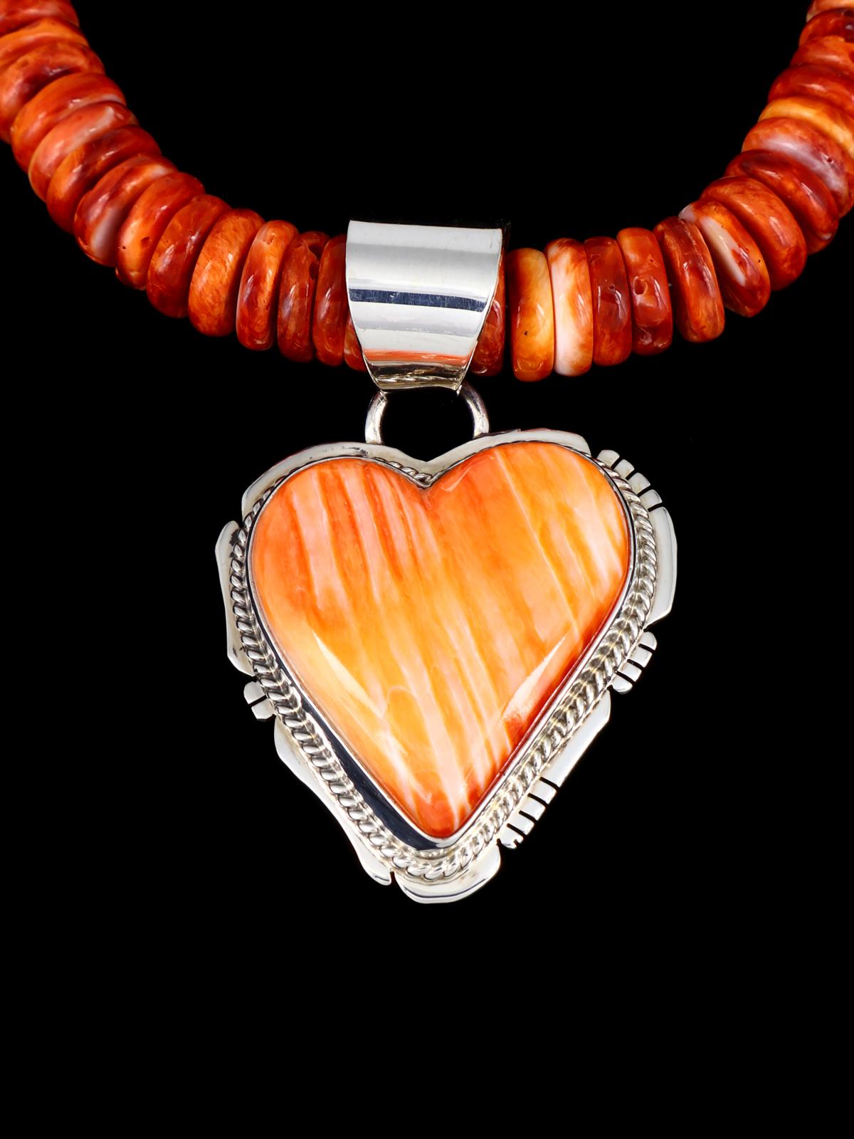 Native American Jewelry Spiny Oyster Heart Necklace