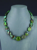 Chunky Native American Single Strand Sky Horse Turquoise Necklace