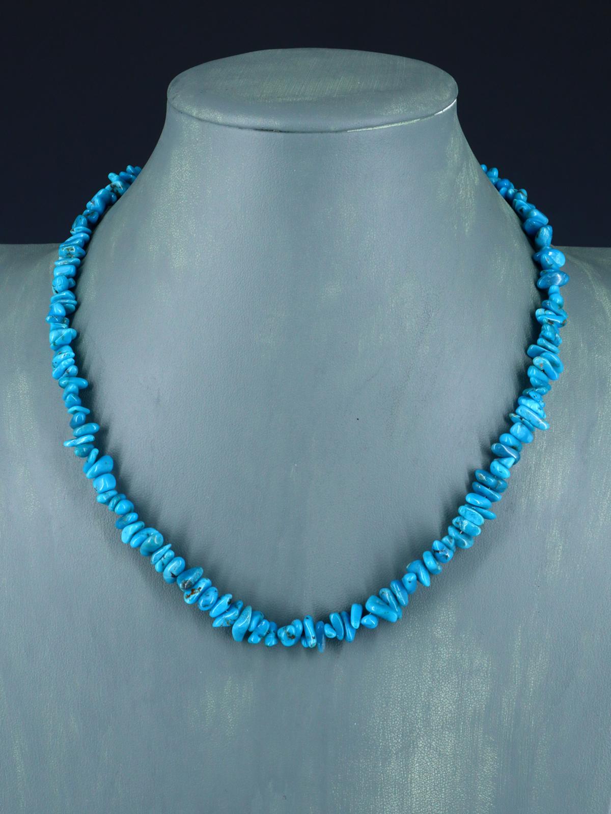 Native American Jewelry Single Strand Turquoise Necklace - PuebloDirect.com