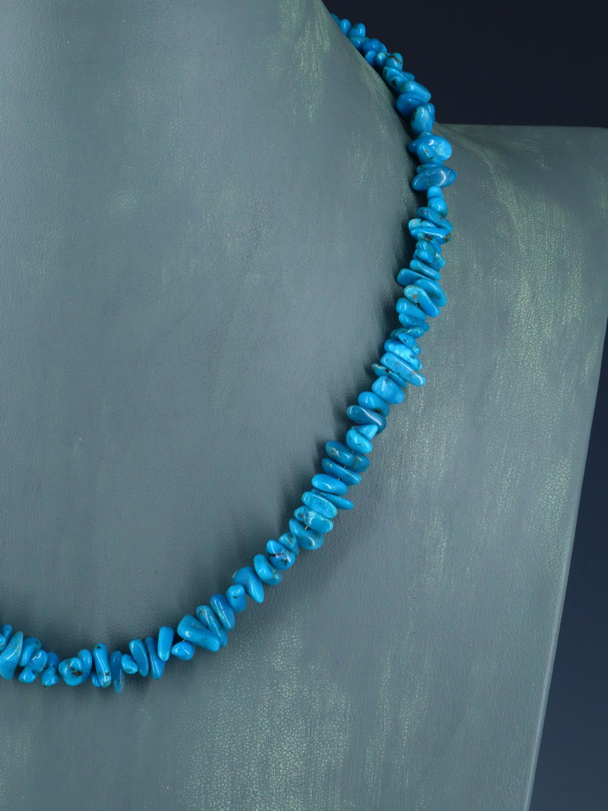 Native American Jewelry Single Strand Turquoise Necklace - PuebloDirect.com