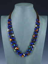 Collar de ostras espinosas y turquesas de Santo Domingo nativo americano