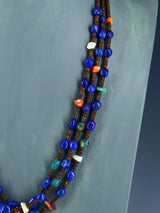 Collar de ostras espinosas y turquesas de Santo Domingo nativo americano