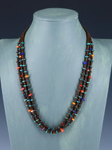 Collar de ostras espinosas y turquesas de Santo Domingo nativo americano