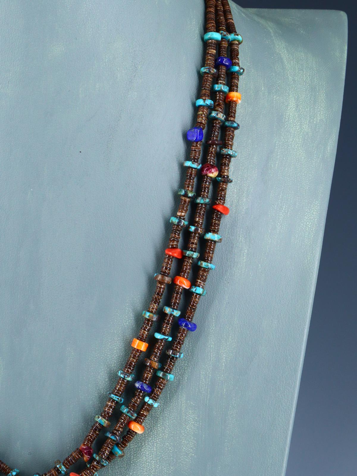 Collar de ostras espinosas y turquesas de Santo Domingo nativo americano