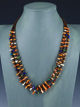 Collar de ostras espinosas y turquesas de Santo Domingo nativo americano