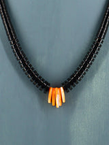 Collar de ostras espinosas graduadas de joyería nativa americana