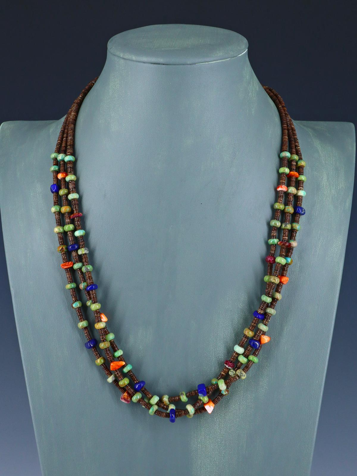 Collier amérindien de Saint-Domingue turquoise et huître épineuse