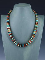 Native American Pipestone Turquoise and Shell Necklace
