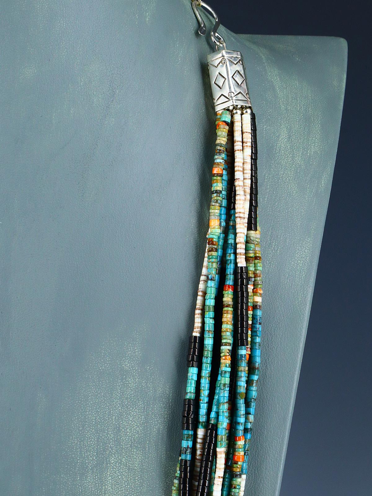 Collier ras de cou amérindien Heishi avec huître épineuse