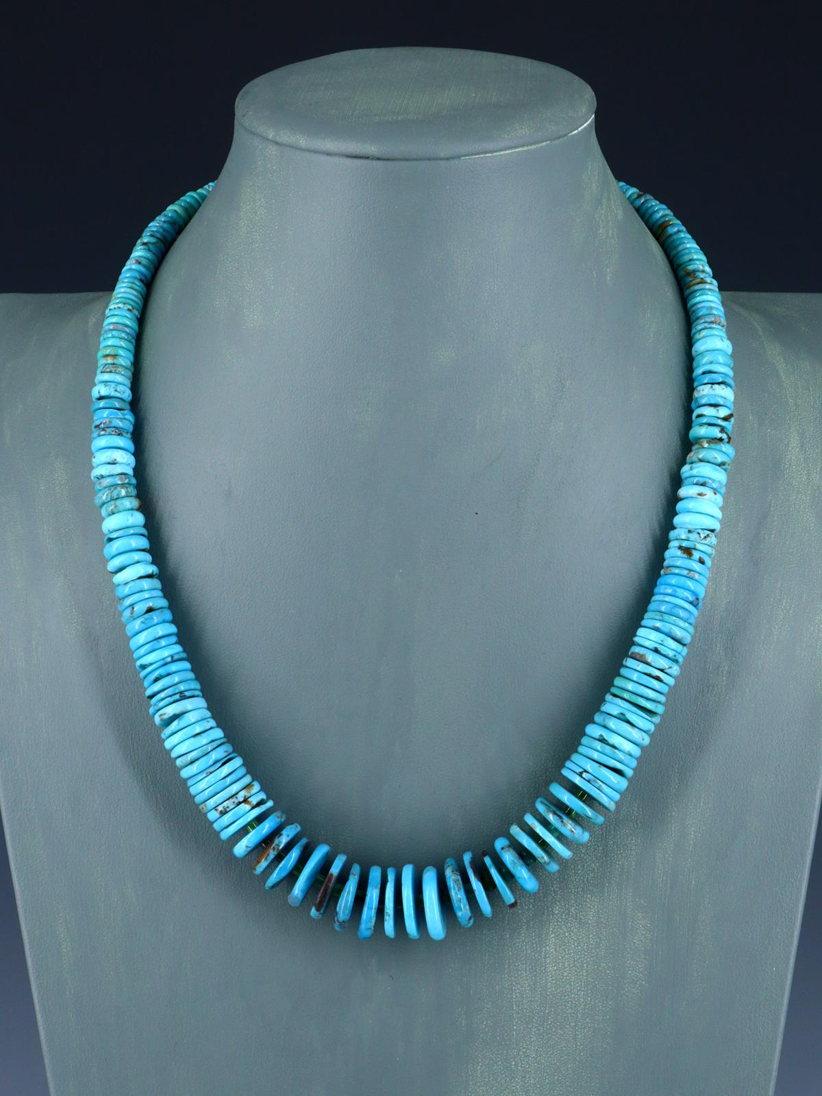 Bijoux amérindiens Collier simple brin Kingman Turquoise